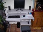 COMPUTER PC table with keyboard shelf printer shelf...